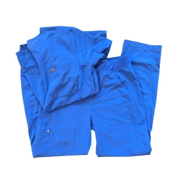 Figs Technical Collection Scrub Set Top Pants Medium Blue unisex - Picture 1 of 9